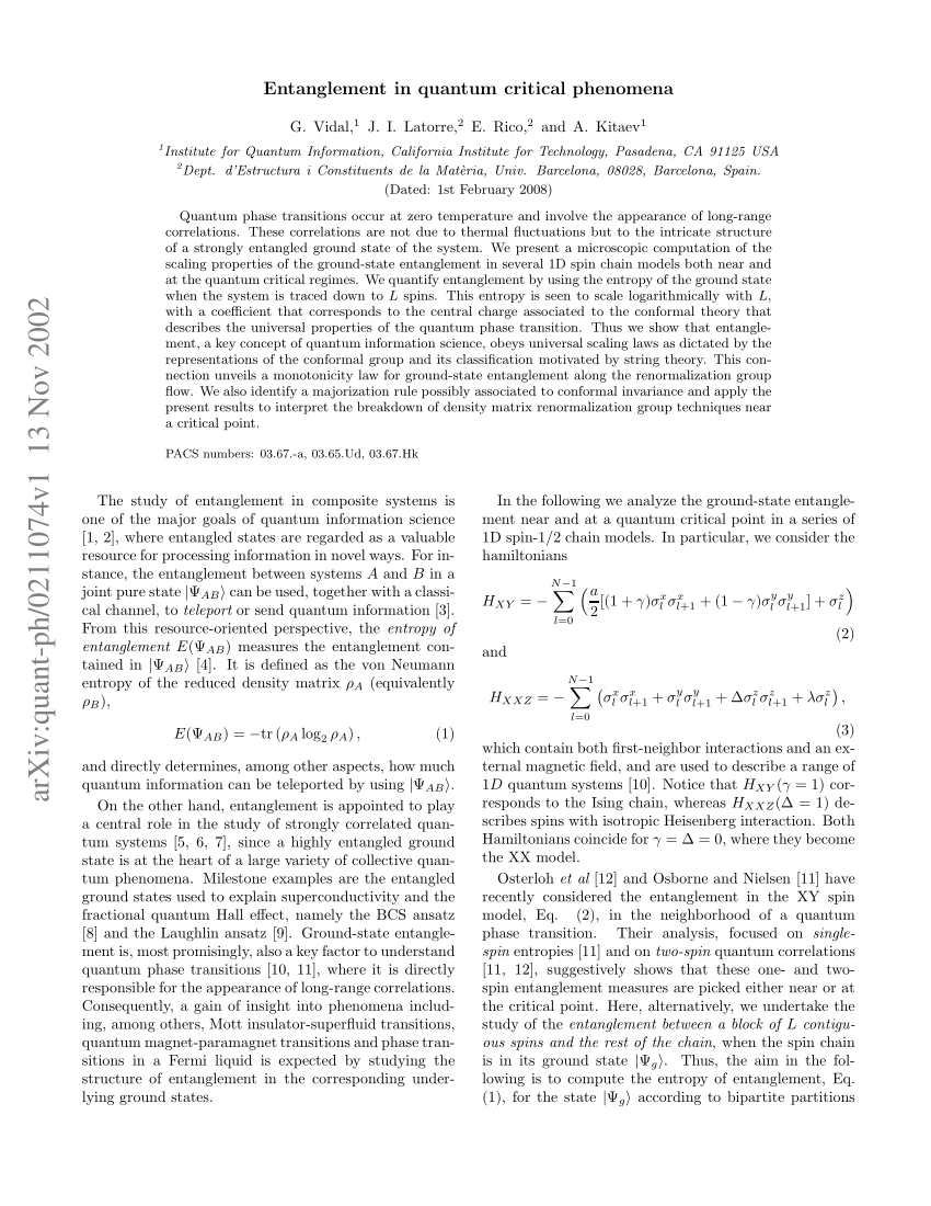 research paper on quantum entanglement