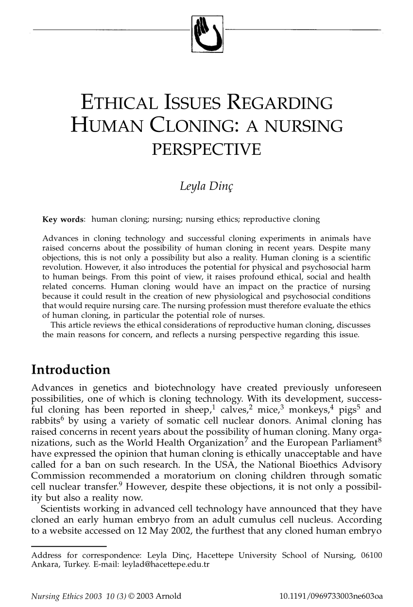 human cloning ethical or unethical essay