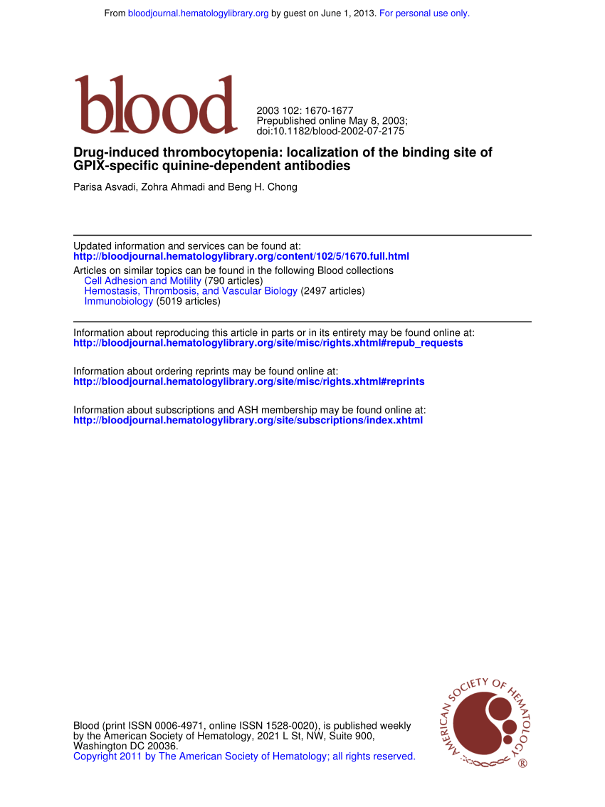 Tramadol on platelet counts of effects
