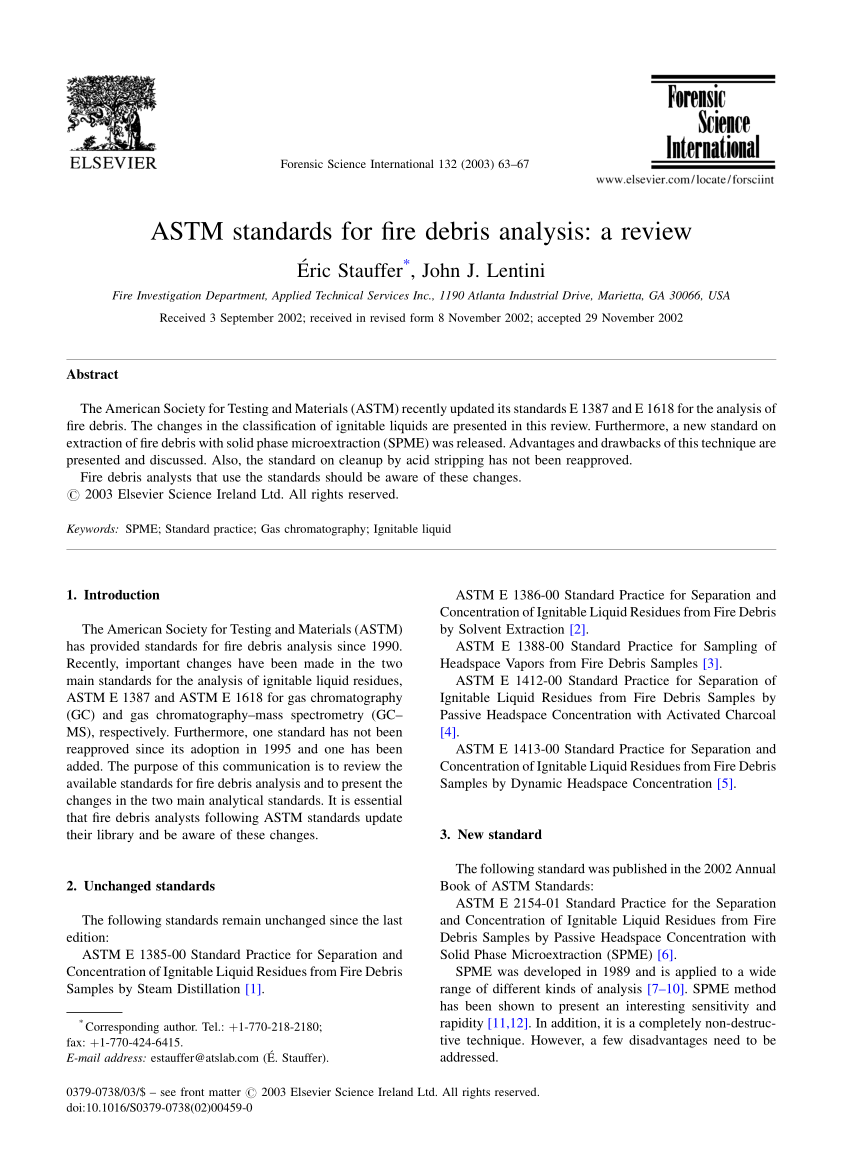 citing astm standards