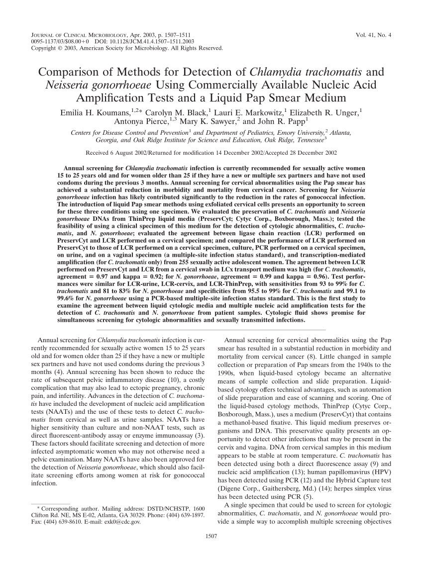 Chlamydia And Neisseria Gonorrhoeae Nucleic Acid Detection Hot Sex Picture 9539