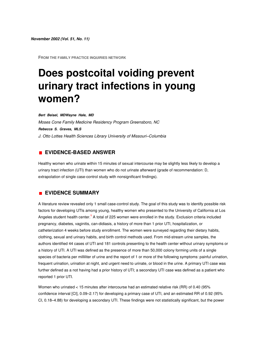 Urinary tract infection (UTI) in women