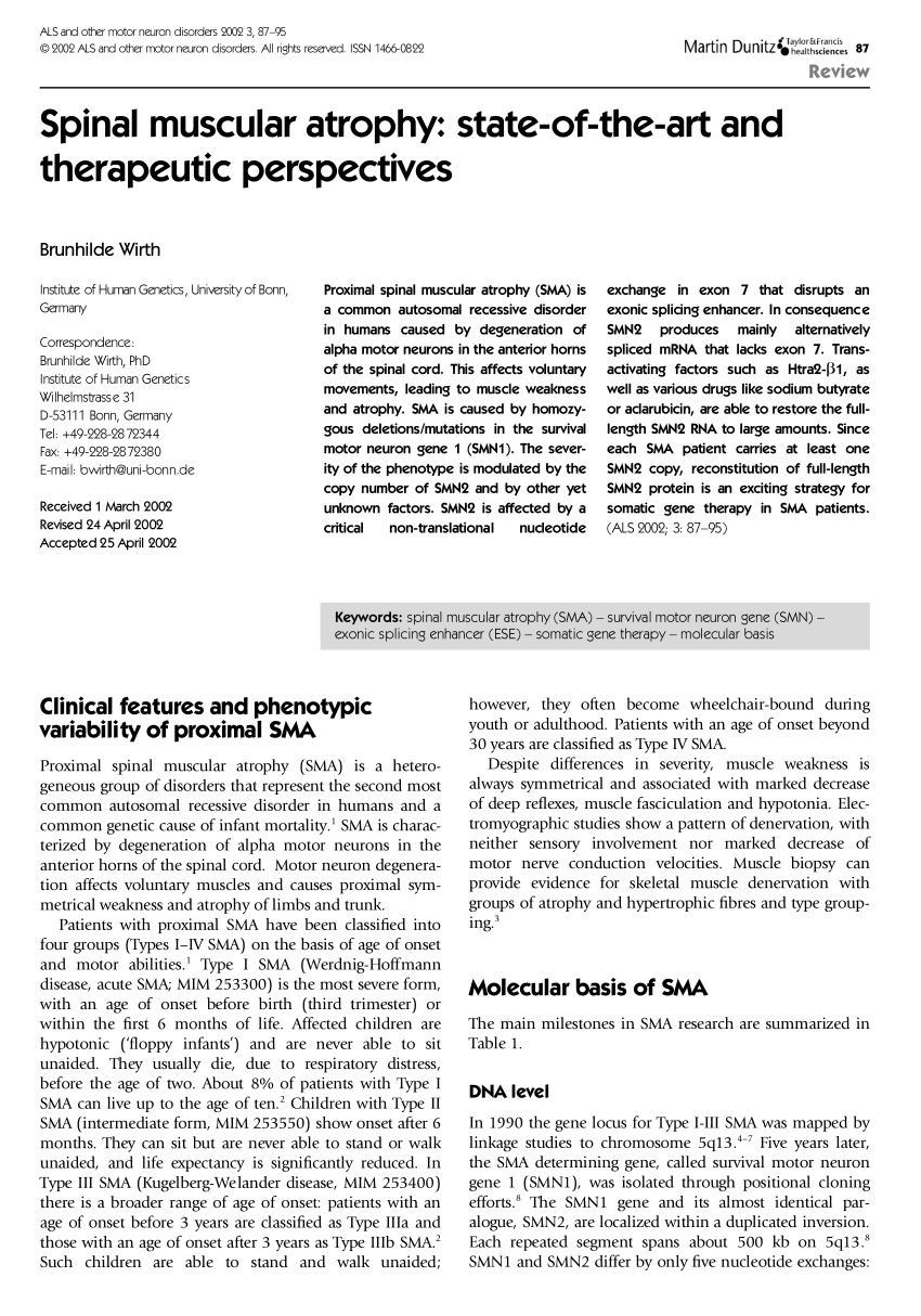 spinal muscular atrophy research article