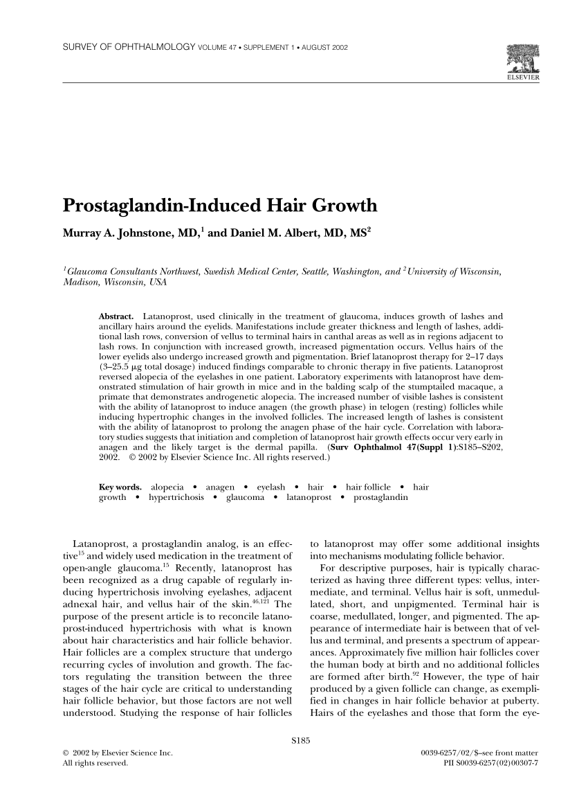 PDF) Prostaglandin-Induced Hair Growth
