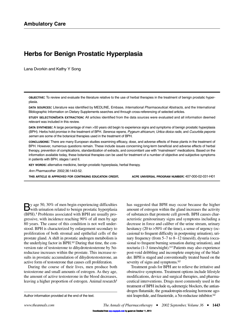 Prostate Hyperplasia csomó)