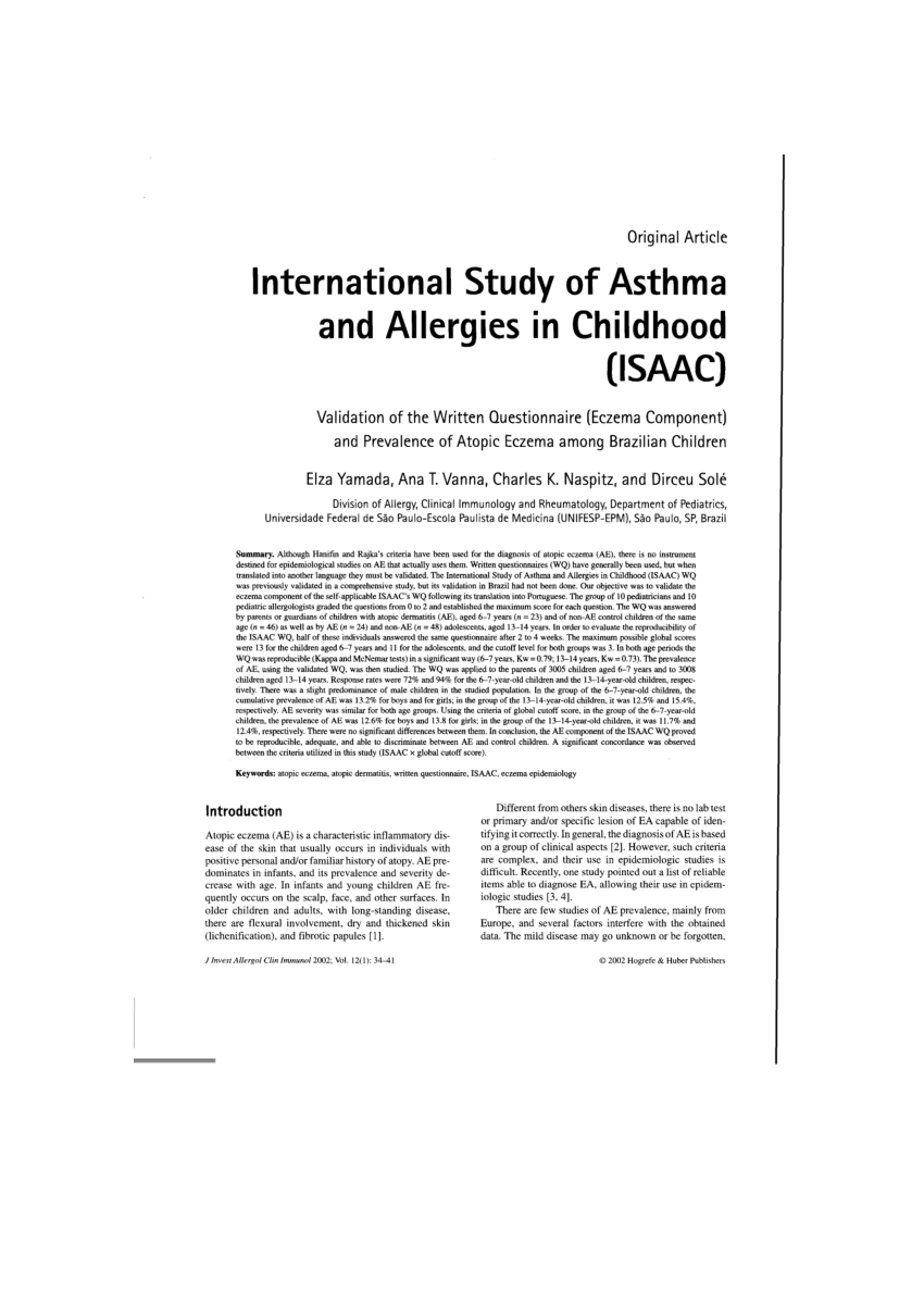 research papers on childhood asthma