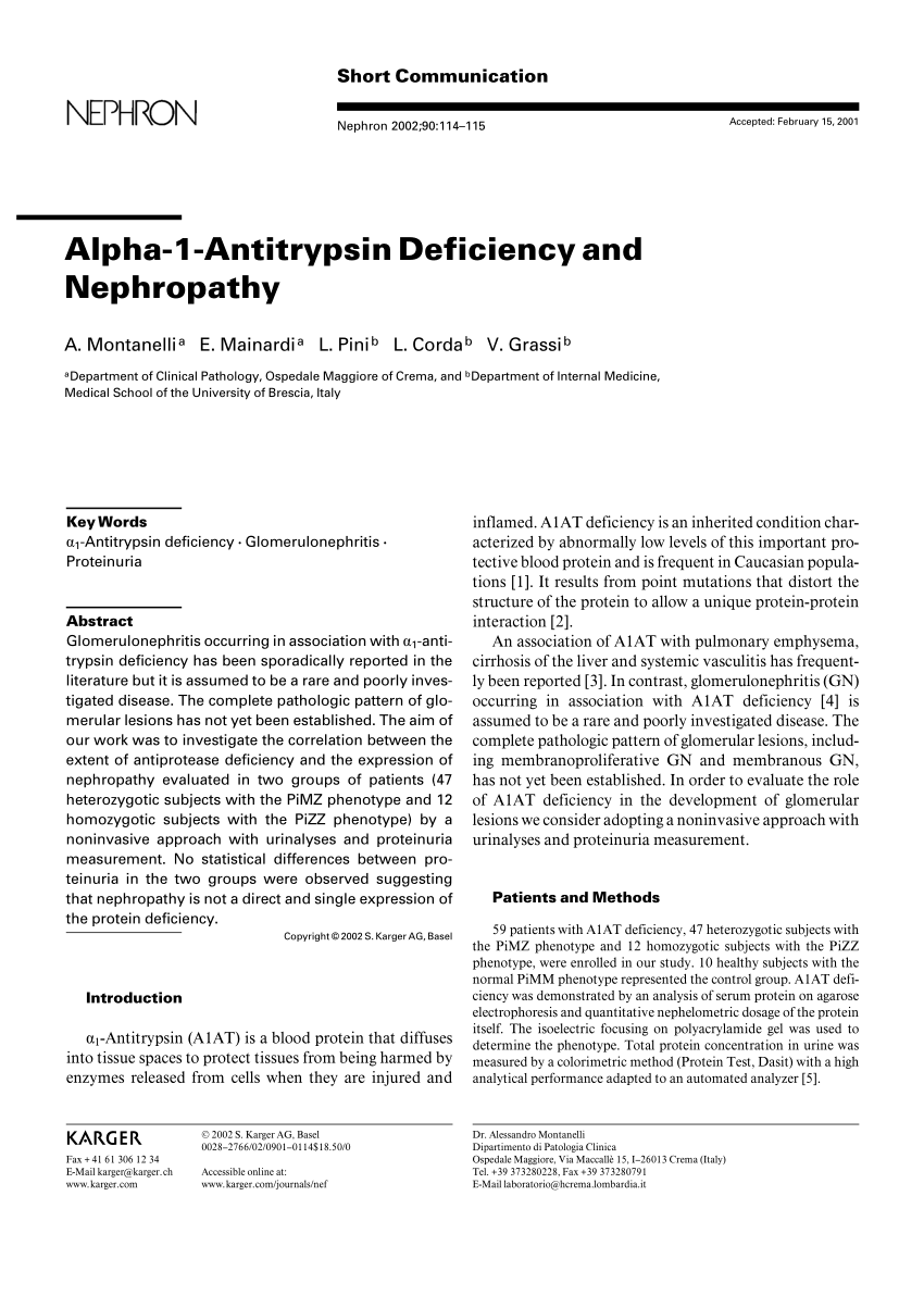 alpha 1 antitrypsin