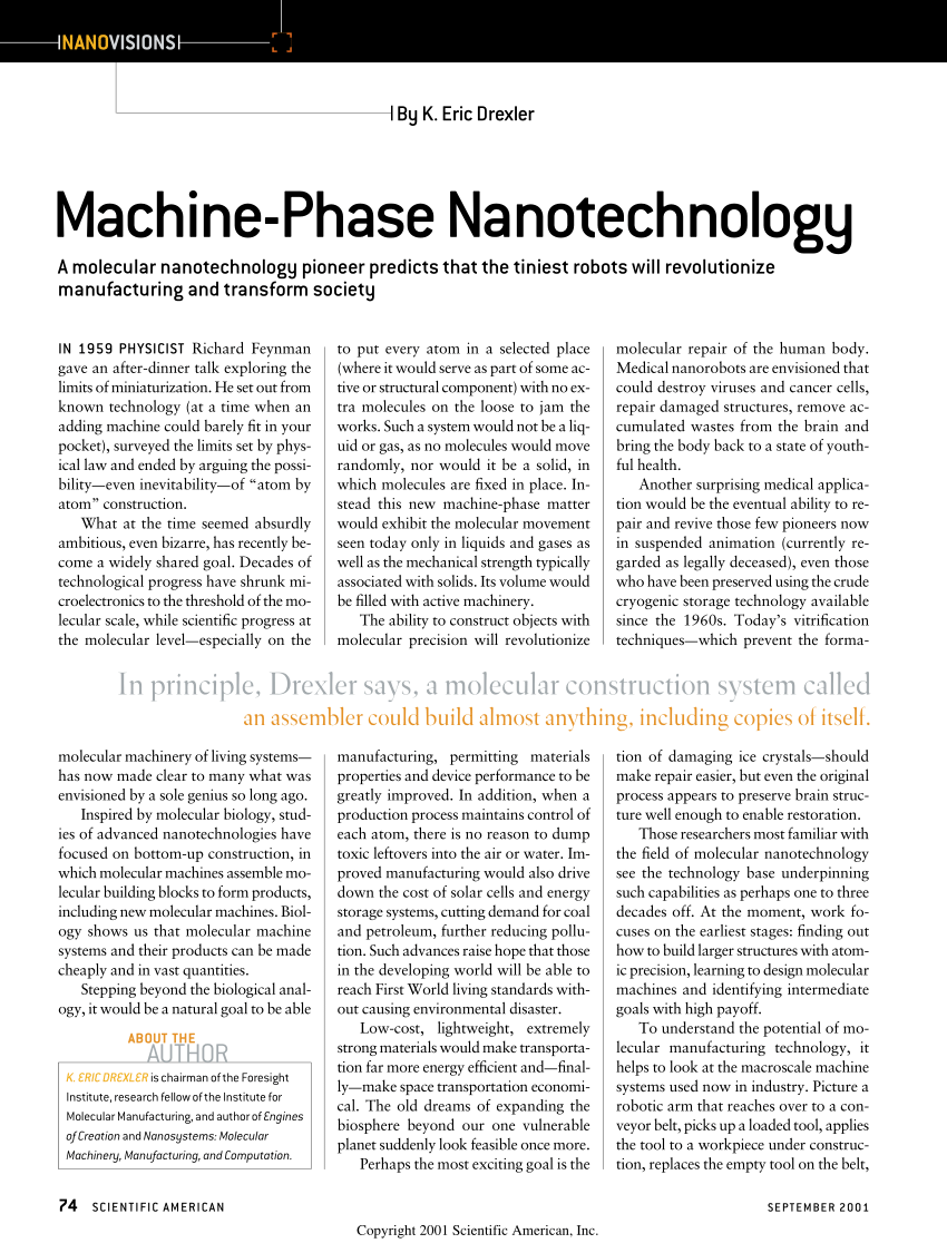Engines of Creation: The Coming Era of Nanotechnology - Eric Drexler