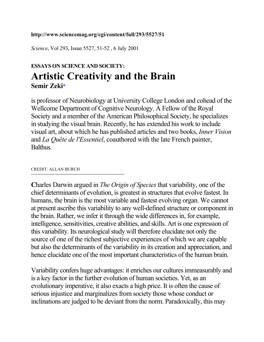 psychology research paper on creativity