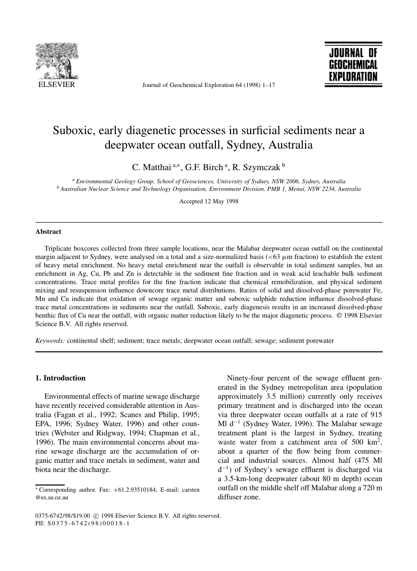 Pdf Small Scale Spatial And Temporal Variance In The Concentration Of Heavy Metals In Aquatic Sediments A Review And Some New Concepts