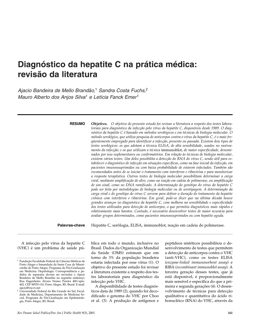 literature review of hepatitis c