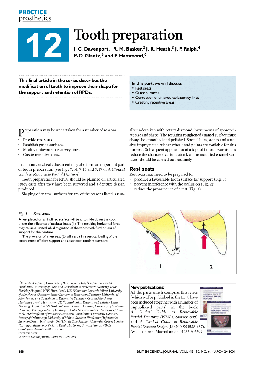 PDF) Tooth preparation