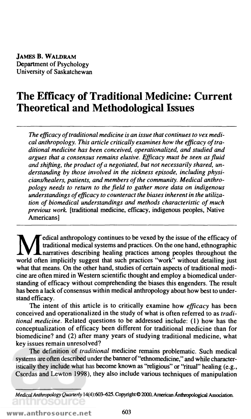 essay of traditional medicine