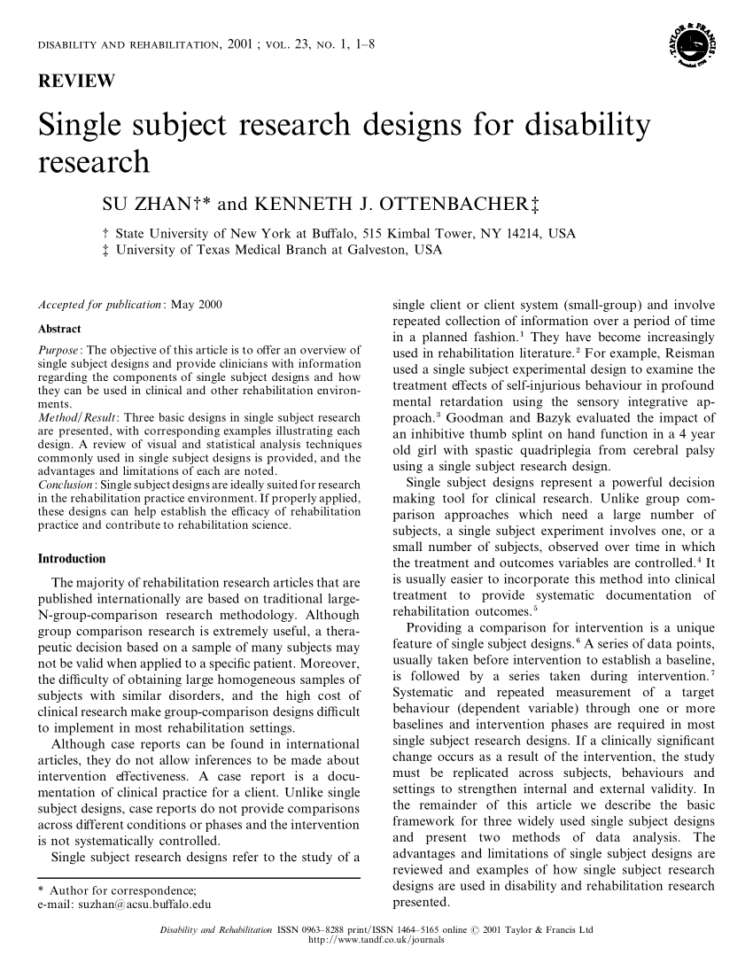 example of single subject design research paper social work