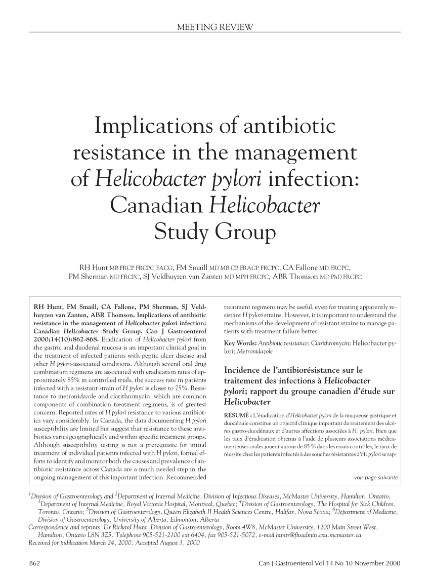 Pdf Implications Of Antibiotic Resistance In The Management Of