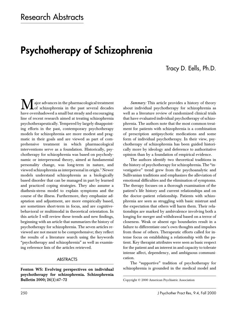 schizophrenia case study pdf