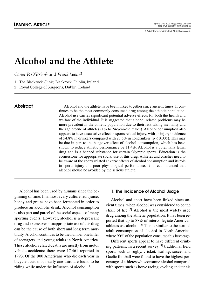 research paper about drinking alcohol