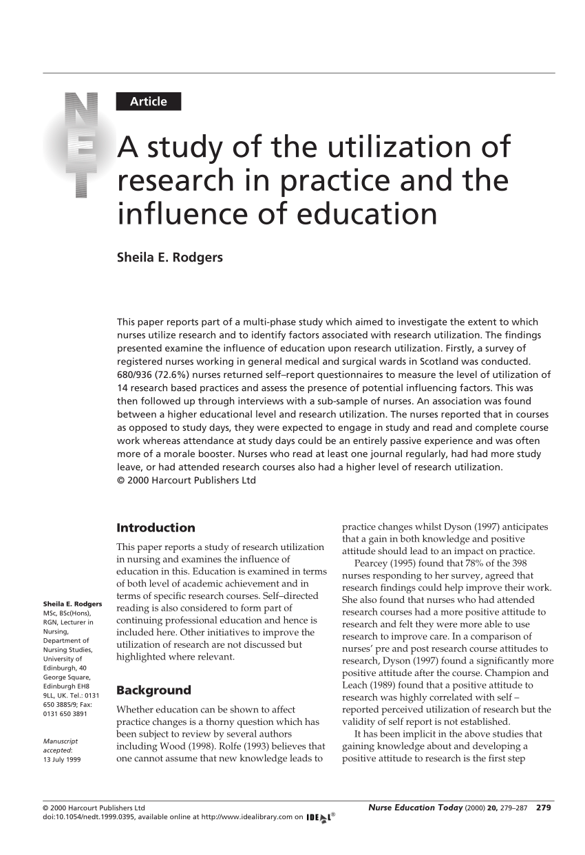 justify the study of research in education