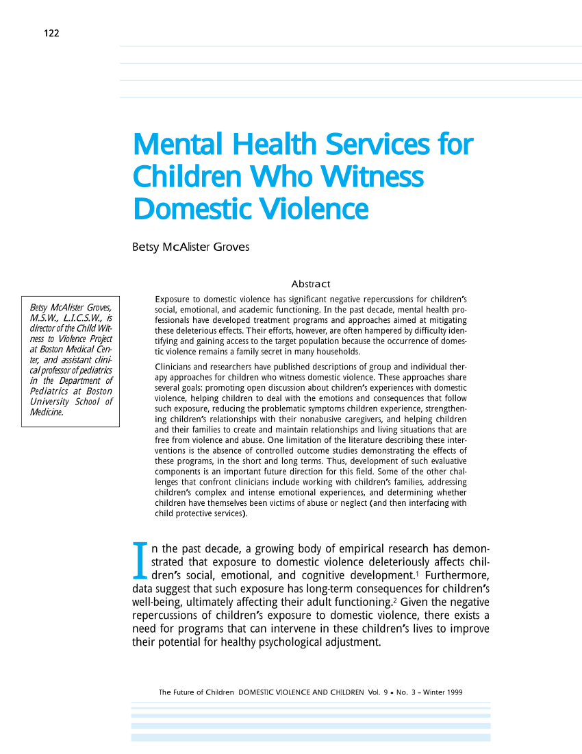 research papers on domestic violence