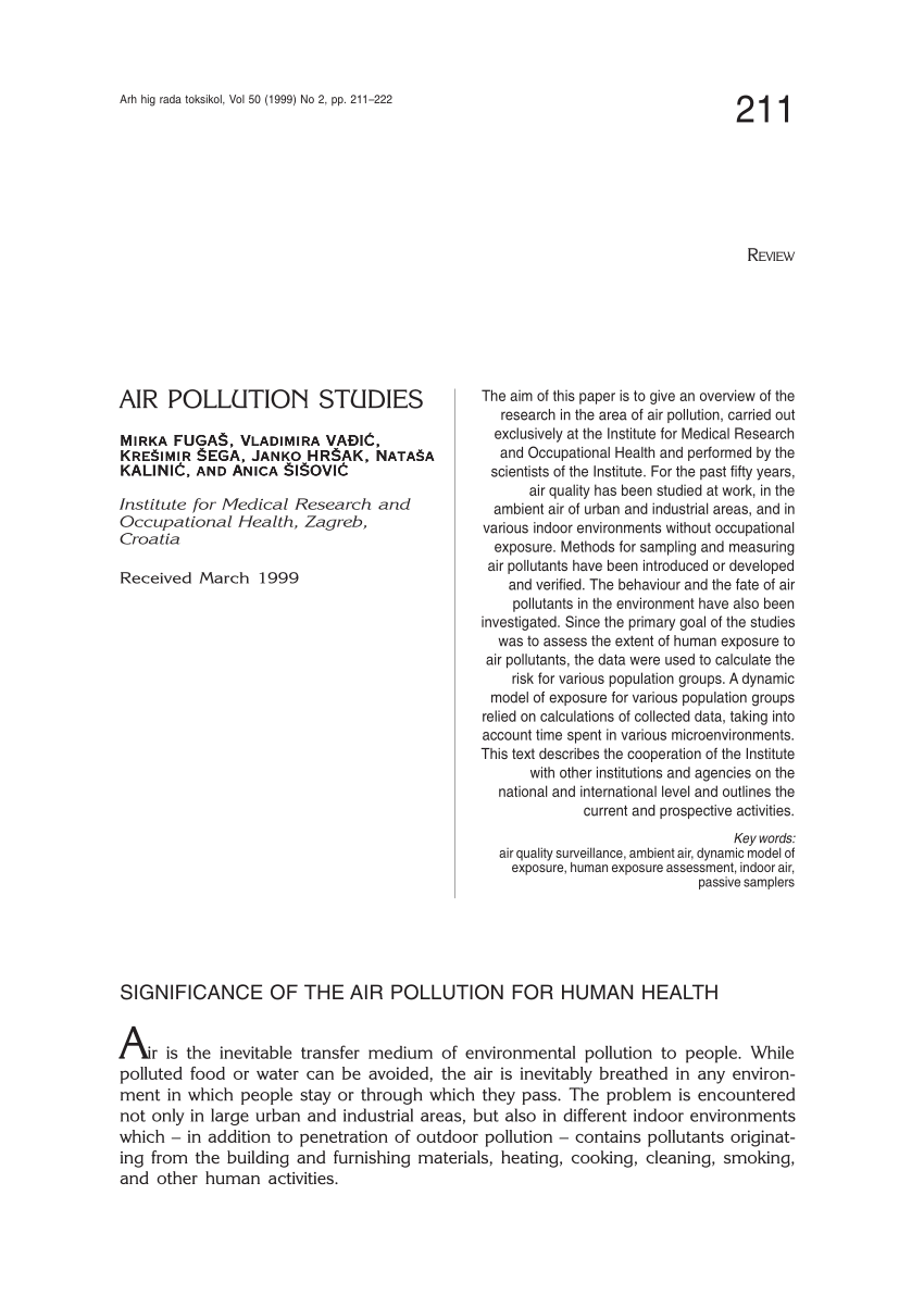 air pollution research paper pdf