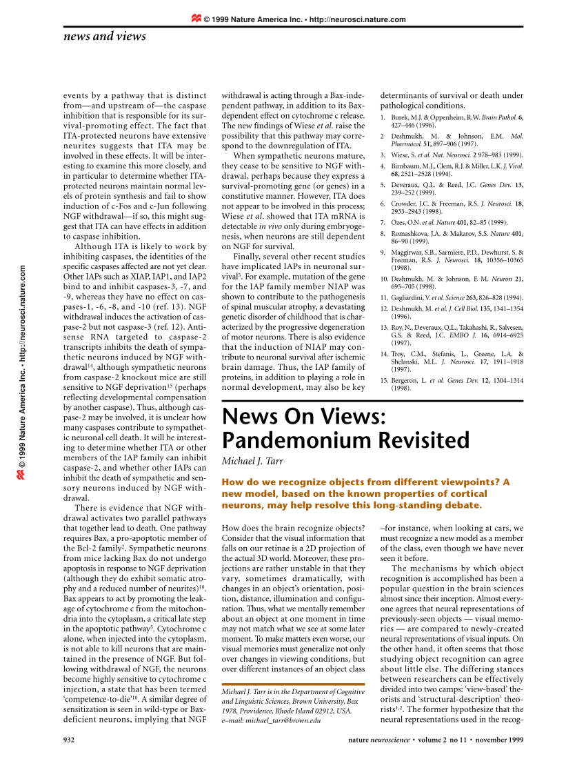 PDF) News On Pandemonium Revisited