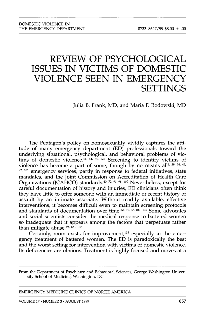 empirical research on domestic violence