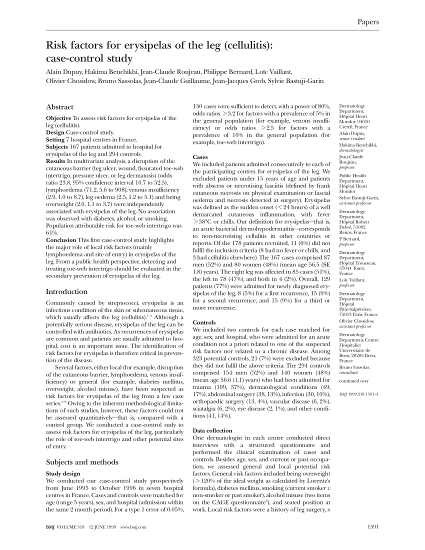 cellulitis case study journal