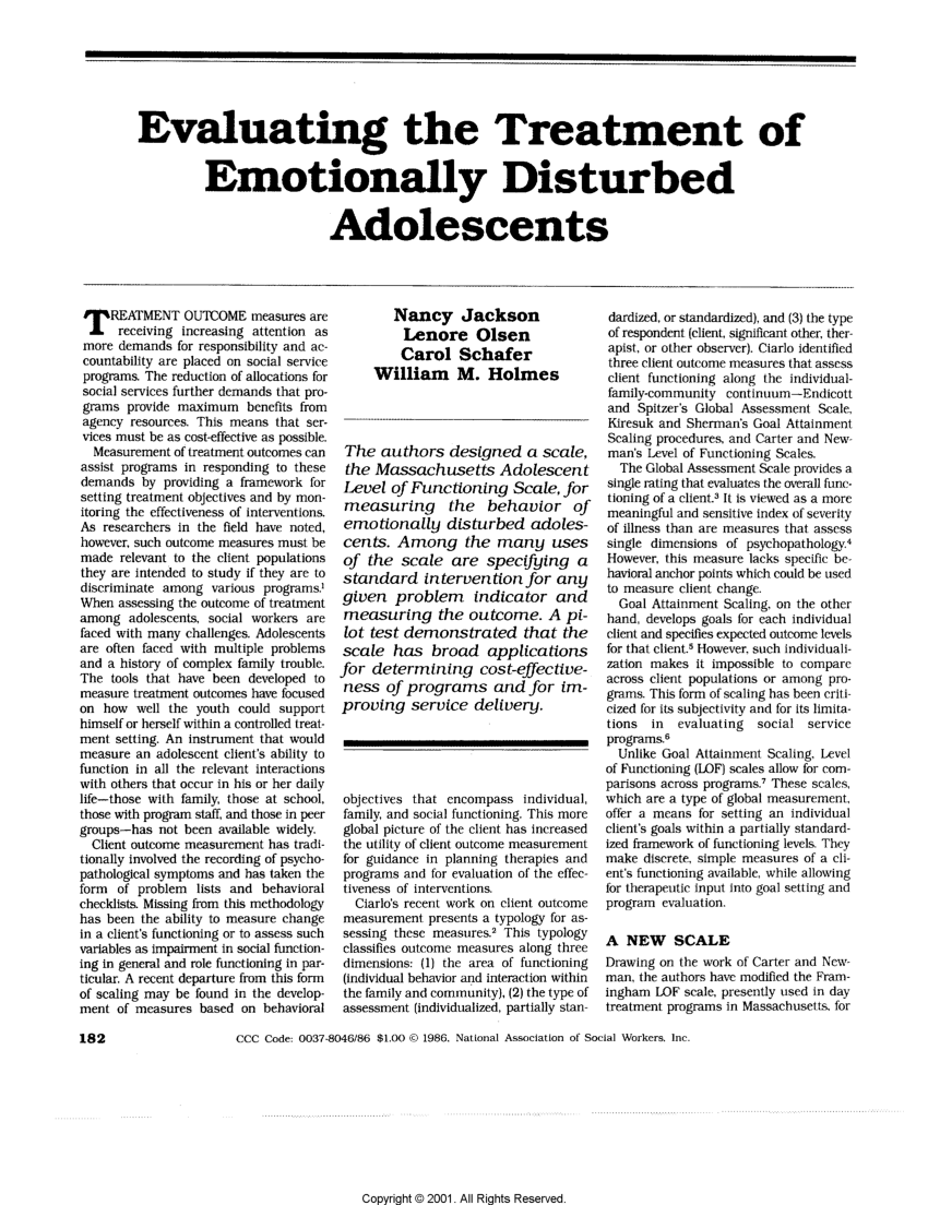 case study emotionally disturbed students