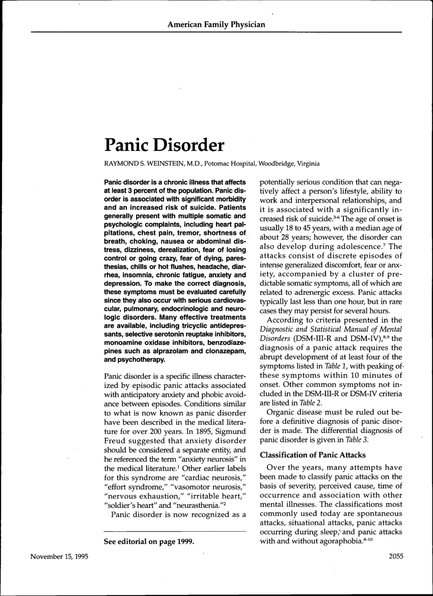 case study 16 panic disorder answers