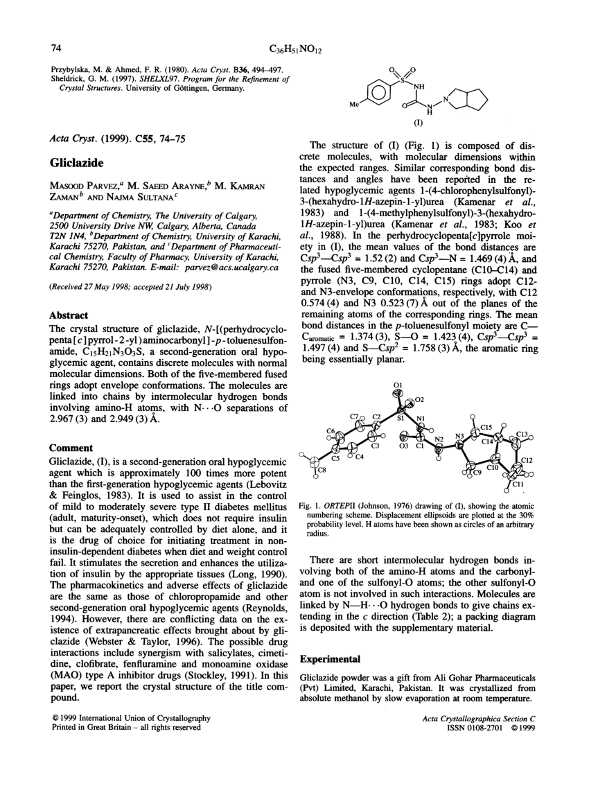 research article on gliclazide