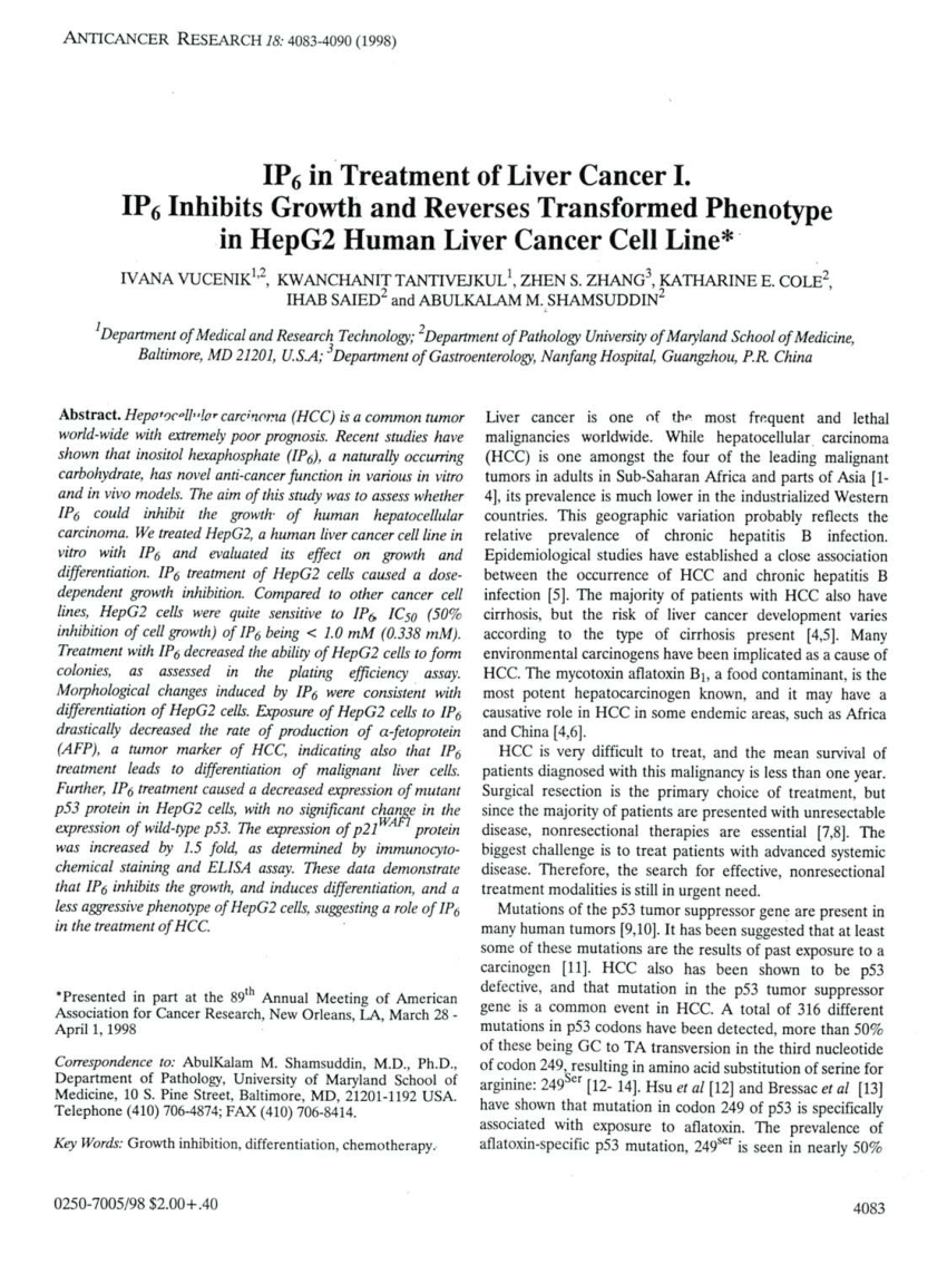 (PDF) ISG15 inhibits IFN- ?? -Resistant liver cancer cell 