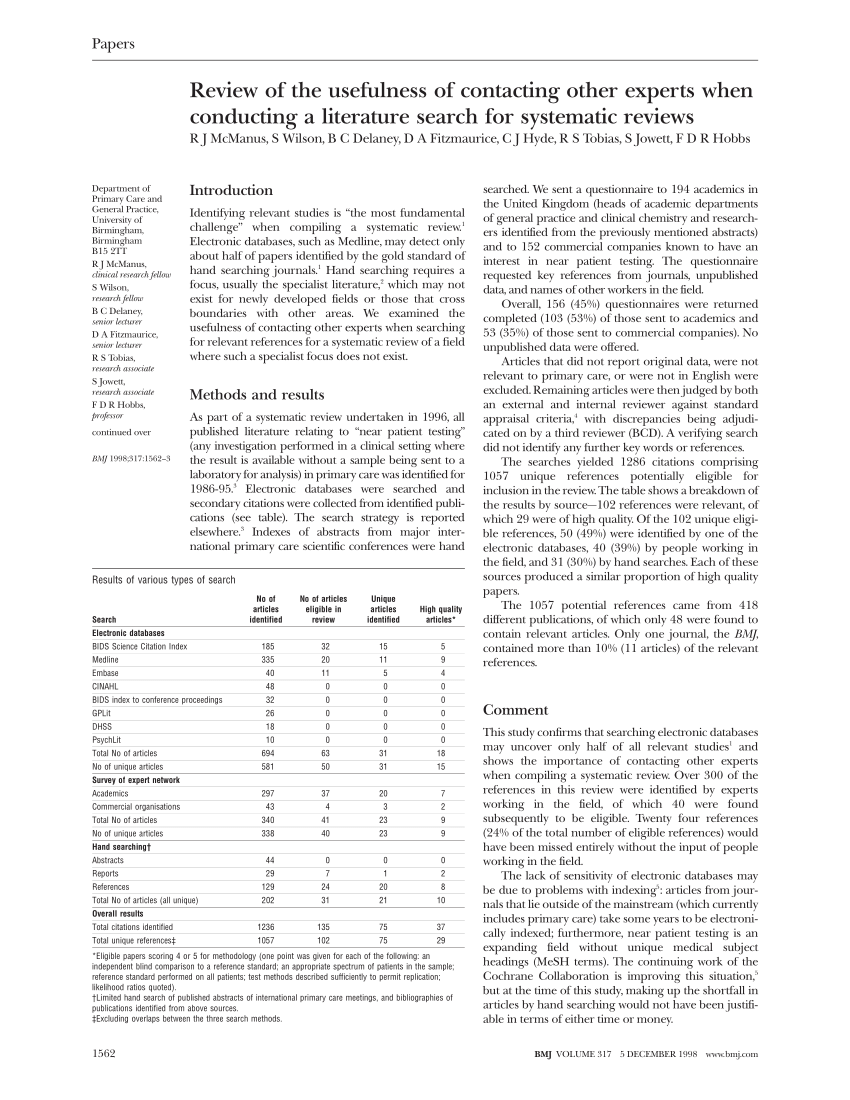 the usefulness of literature review