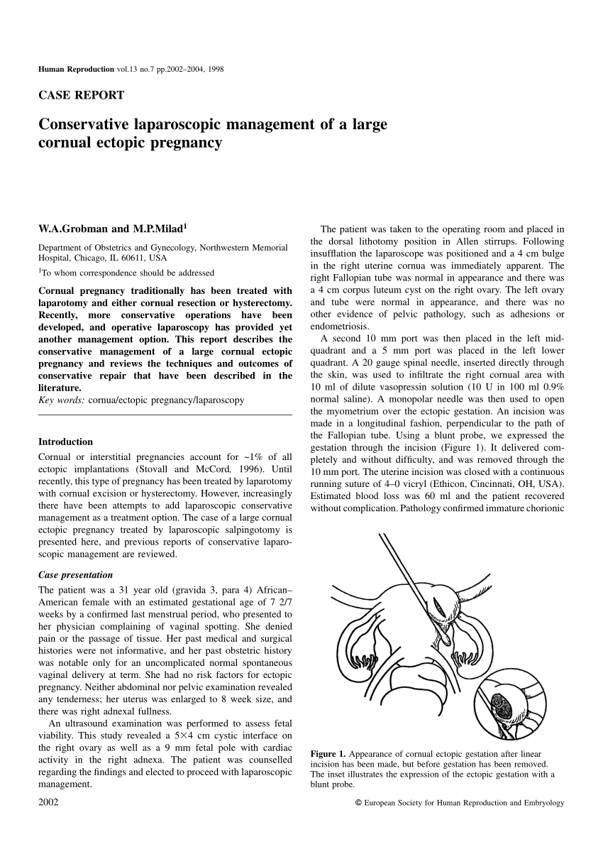 Pdf Case Report Conservative Laparoscopic Management Of A Large