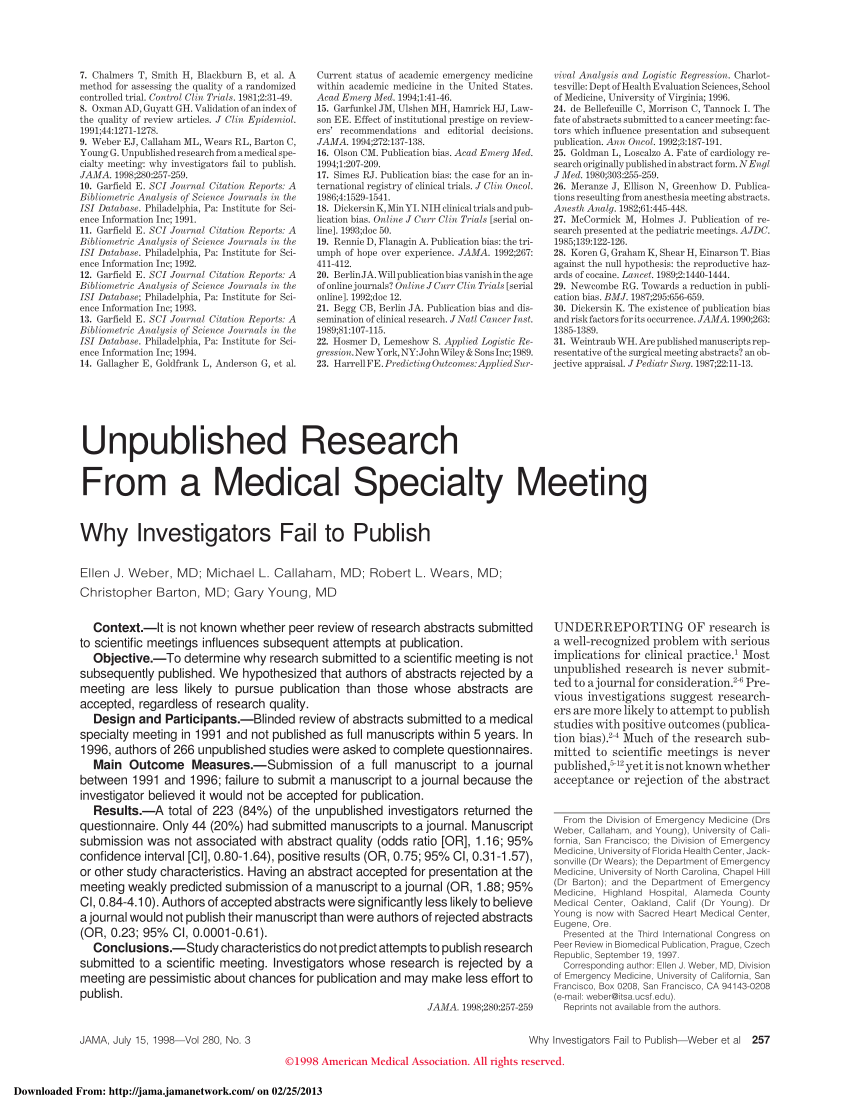 unpublished research papers examples