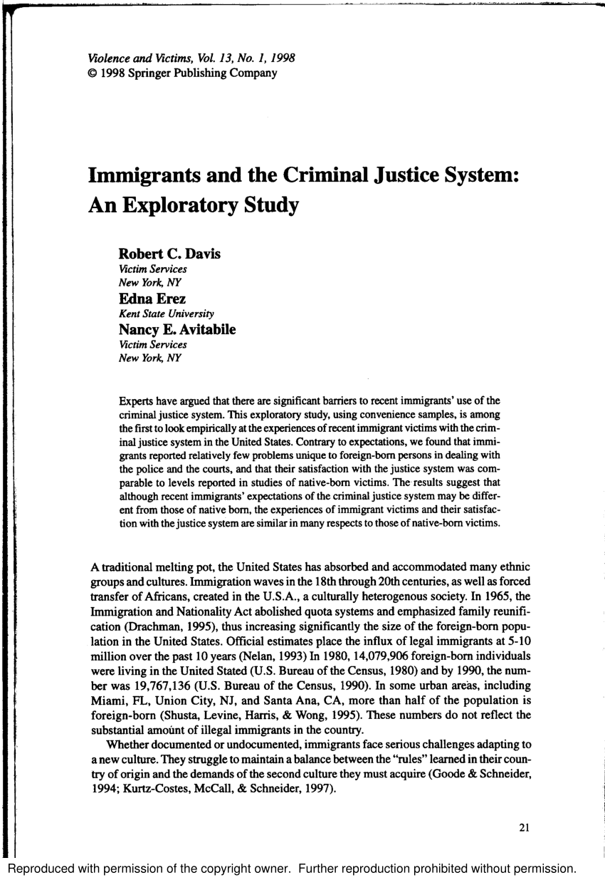 criminal justice research case study