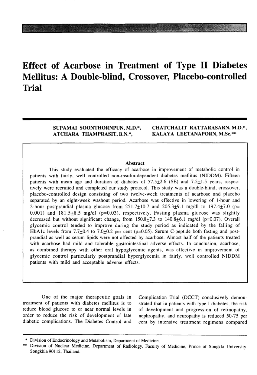 acarbose cost of treatment