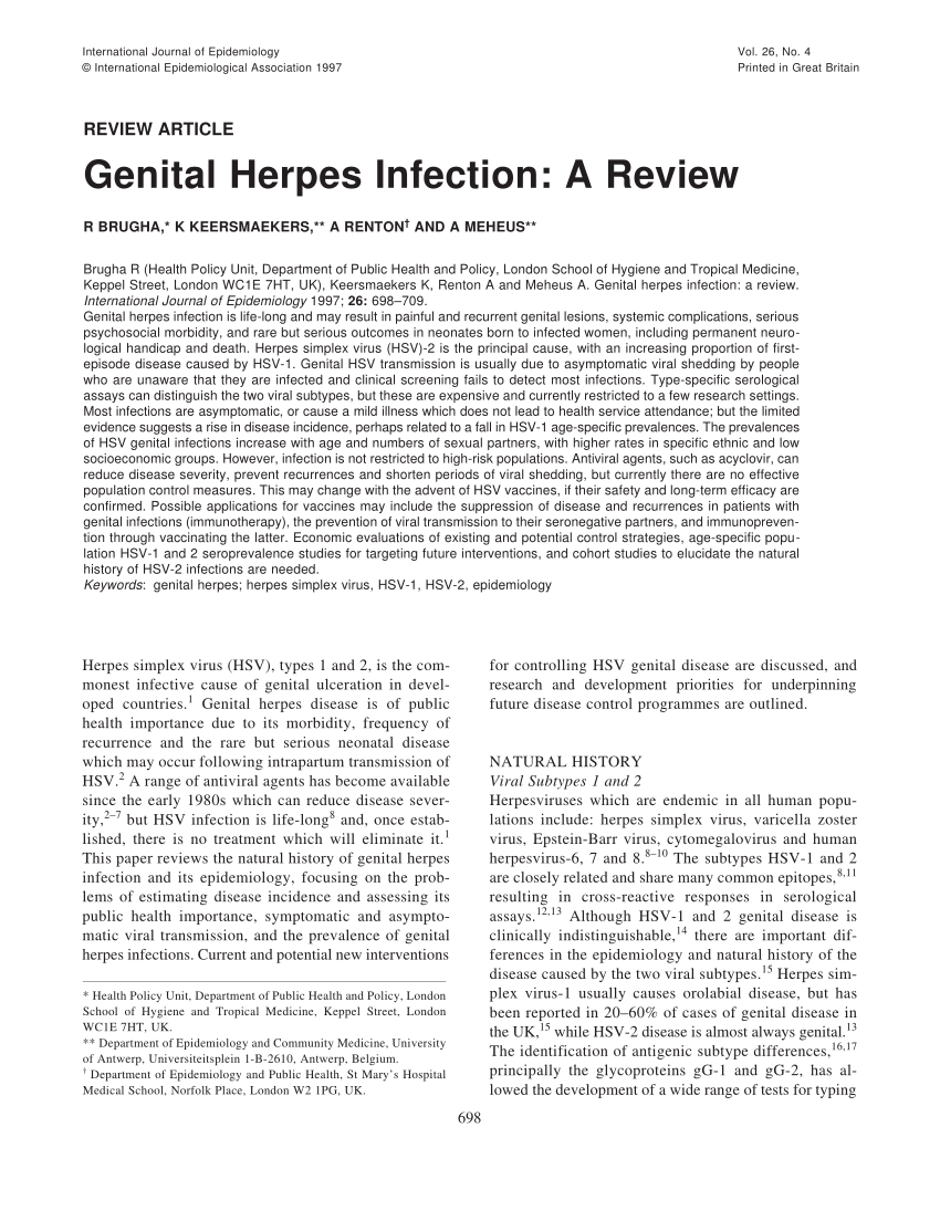 current research on herpes