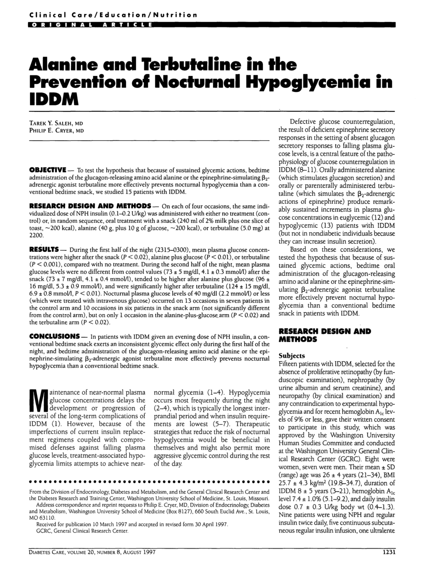 nocturnal hypoglycemia
