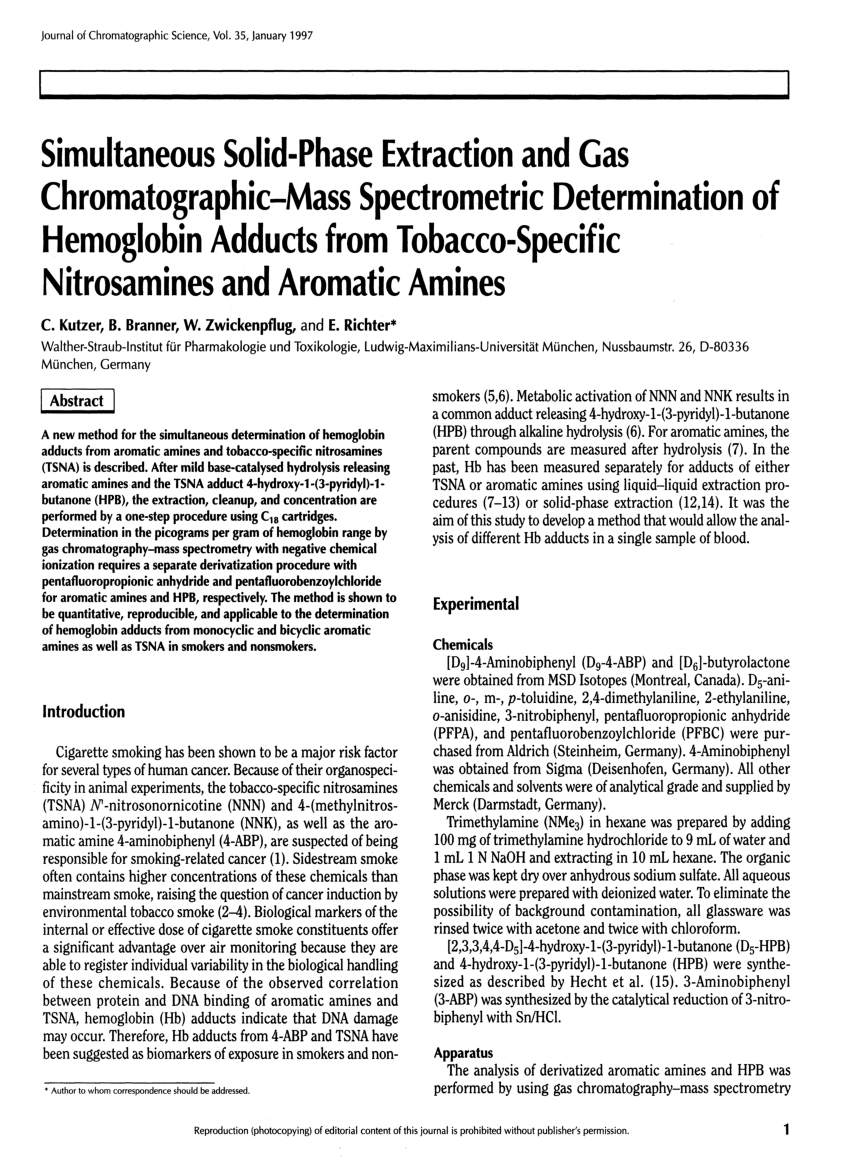 (PDF) Simultaneous SolidPhase Extraction and Gas ChromatographicMass