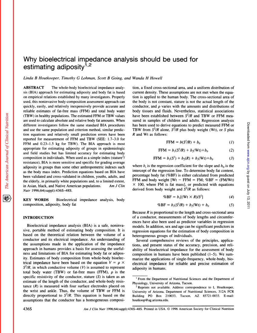 Figure 5 from Bioelectrical impedance analysis--part I: review of