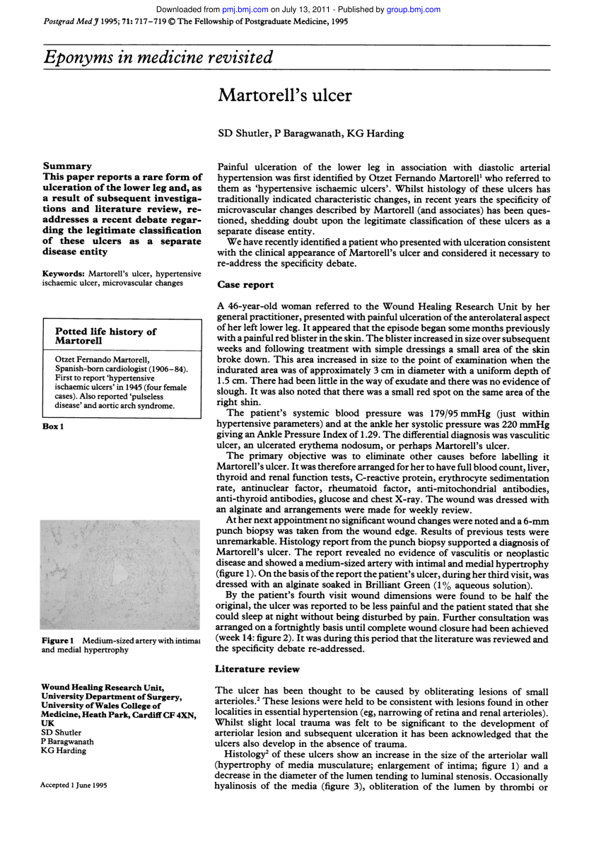 (PDF) Martorell's ulcer
