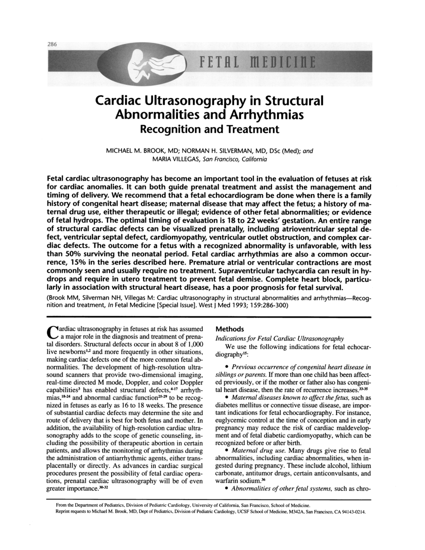PDF) Cardiac ultrasonography in structural abnormalities and ...