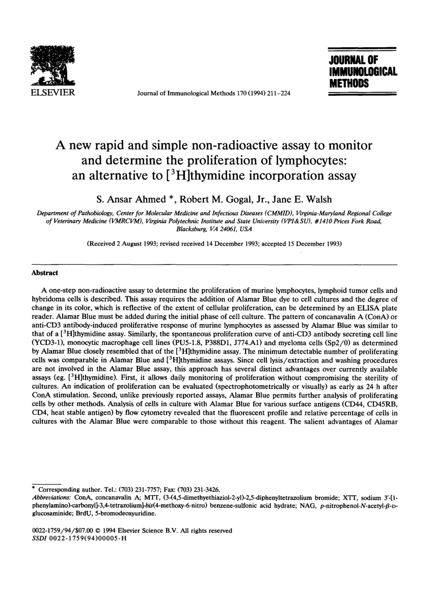 (PDF) A new rapid and simple nonradioactive assay to monitor and