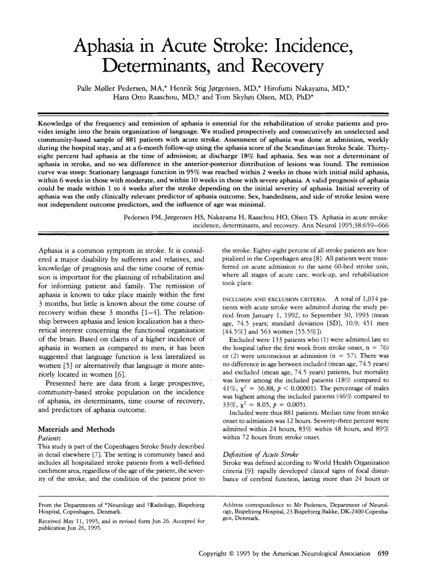 stroke aphasia case study