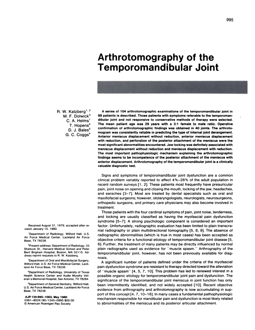 Arthrotomography