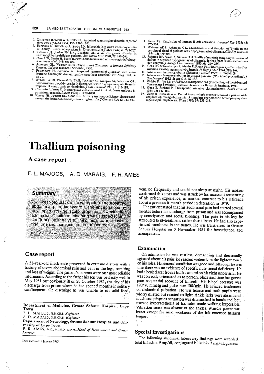 thallium poisoning antidote