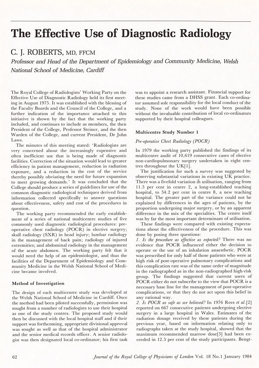 diagnostic radiography topics for dissertation