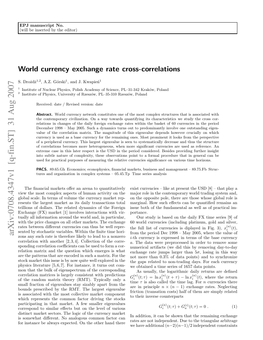 World Currency, Standard Length