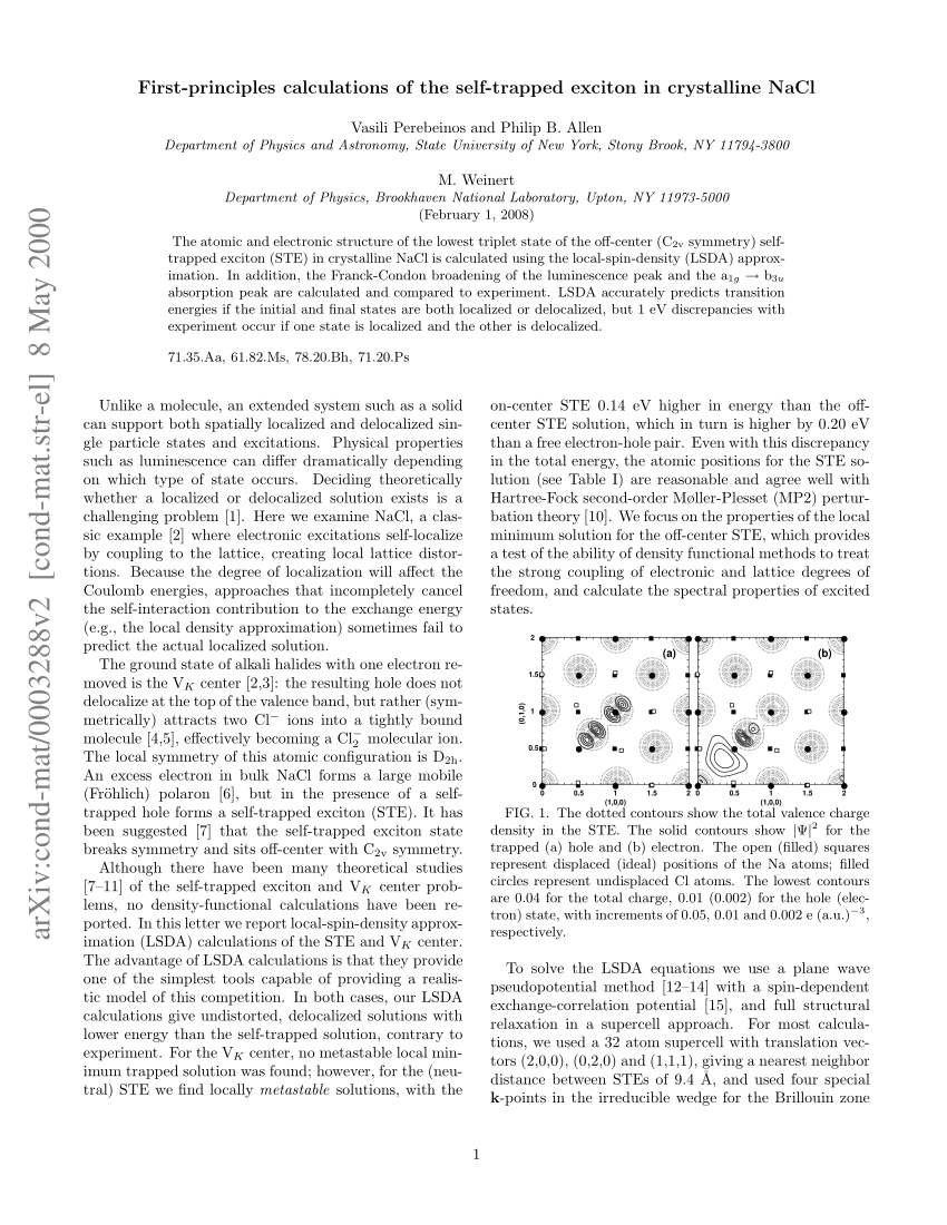 Two Types Of Self Trapped Excitons In Alkali Halide Crystals