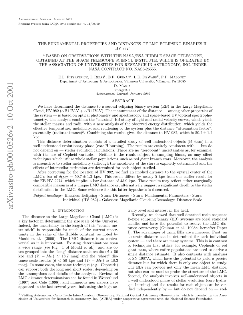 [pdf] Fundamental Properties And Distances Of Lmc Eclipsing Binaries Ii
